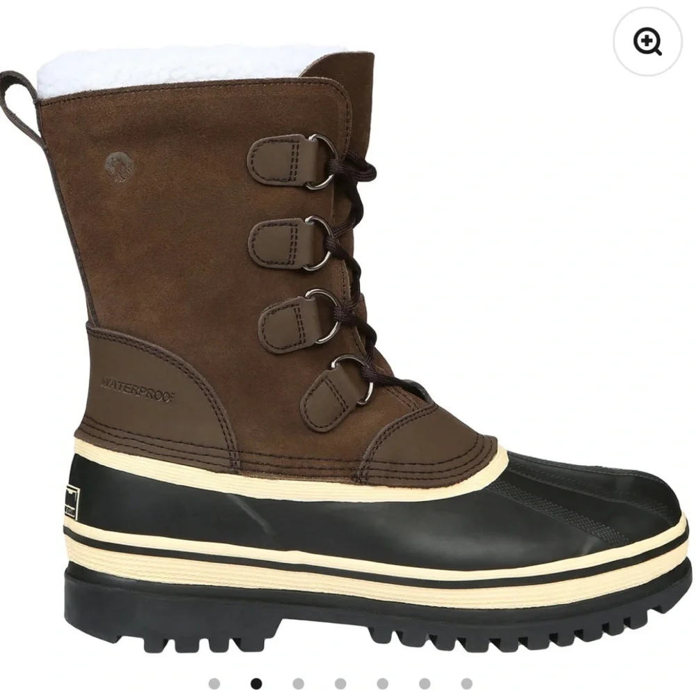 Northside Back Country Insulated Waterproof Winter Boots for Men Size:8 brown